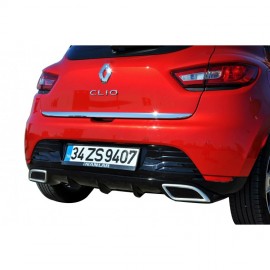 Renault Clio 4 (2012-2016) Egzoz Görünümlü Arka Tampon Eki - Difüzör (Plastik)